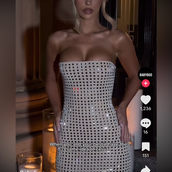 STRAPLESS SHIMMER DRESS - Picture 9 of 16